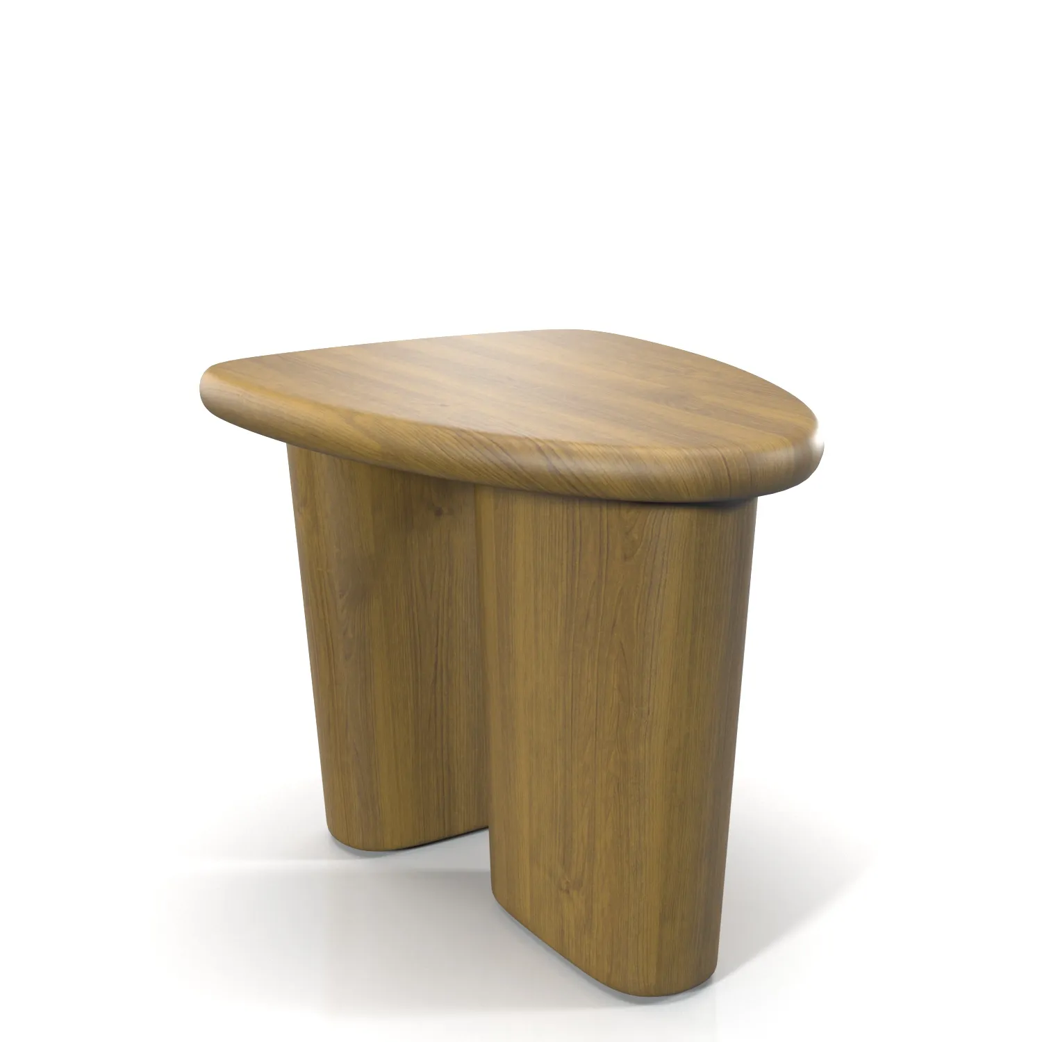 Kalle Sculptural Oak Side Table PBR 3D Model_06